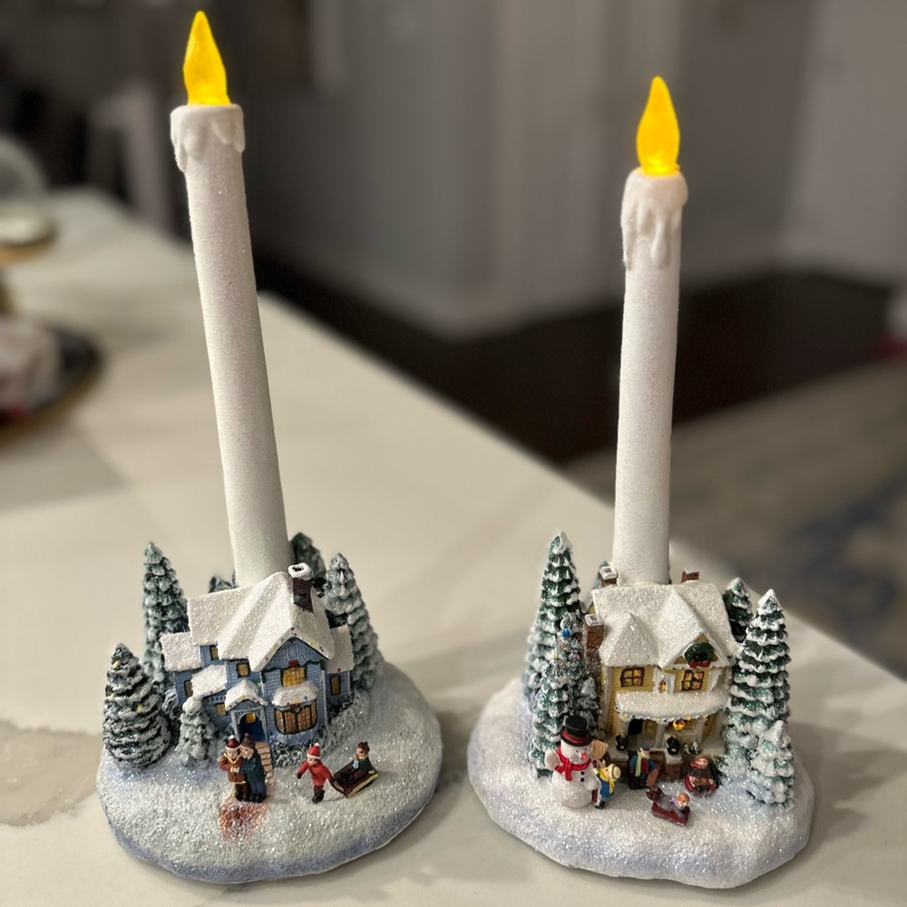 Thomas Kincade set of flameless candles